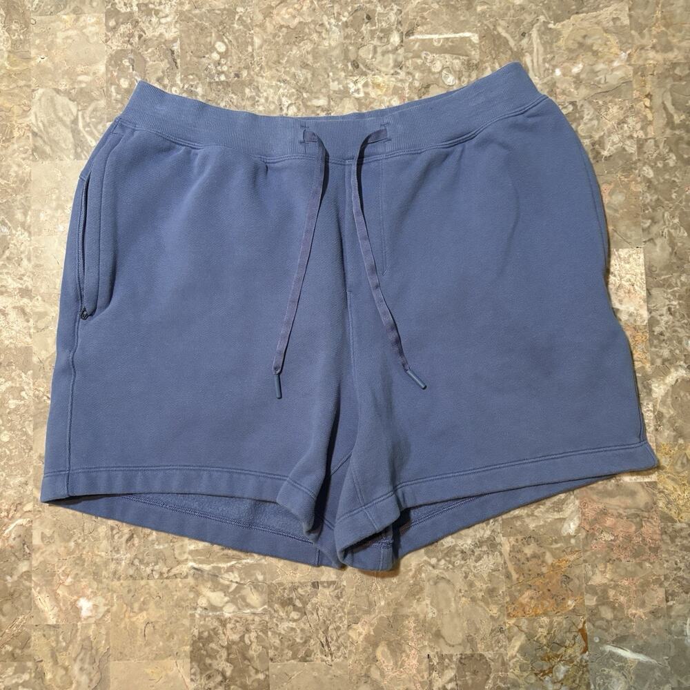 Lululemon Shorts Mens Large Blue Steady State 5” Relaxed Fleece Essentials